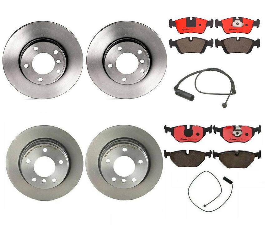 BMW Brembo Brake Kit - Pads &  Rotors Front and Rear (286mm/280mm) (Ceramic) 34351181342 - Brembo 1639124KIT